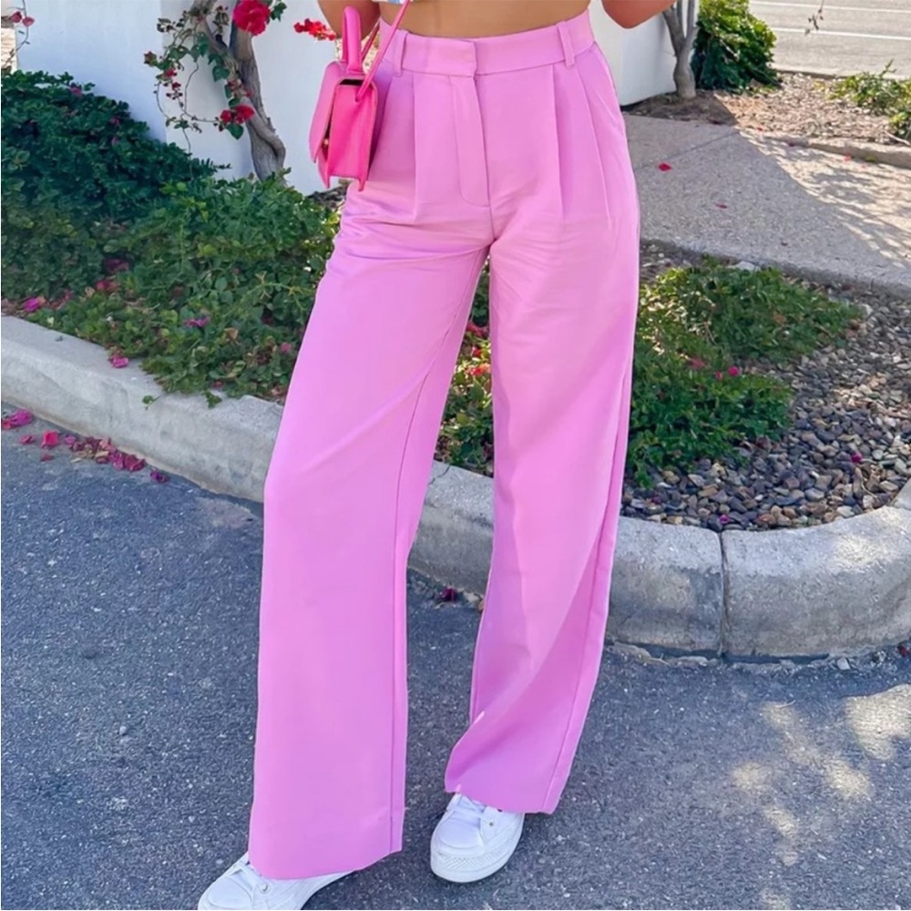 Abercrombie & Fitch Pink Wide Leg Sloan Pants